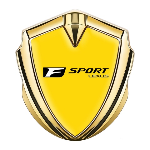 Lexus F Sport Emblem Auto Zeichen Goldtonfarbe Gelb Design