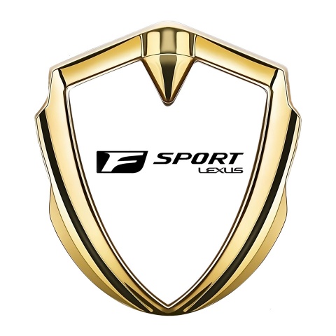Lexus Emblem Aufkleber Autozubehor Goldtonfarbe Weiss Basis F Sport Logo