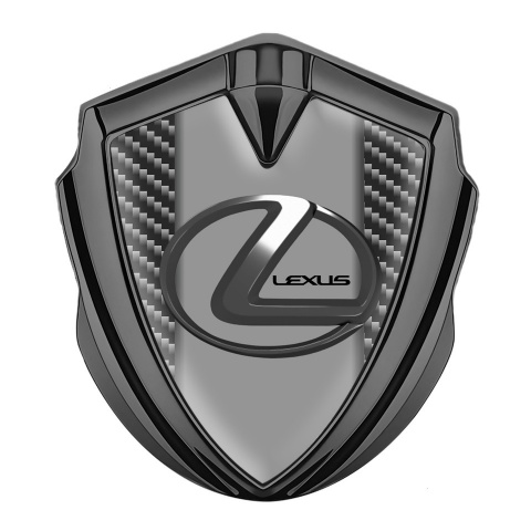 Lexus Emblem Auto Zeichen Graphit Tonfarbe Dunkles Carbon und Grau logo Panel