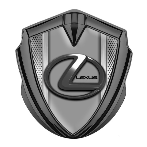 Lexus Seitenflugel Emblem Aufkleber Graphit Tonfarbe Mesh Motiv Grau Logo Paneel