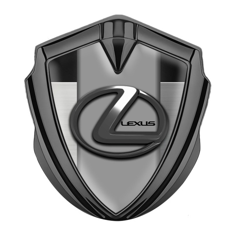 Lexus Emblem Auto Zeichen Graphit Tonfarbe Metall Basis effekt mit Chrom Logo