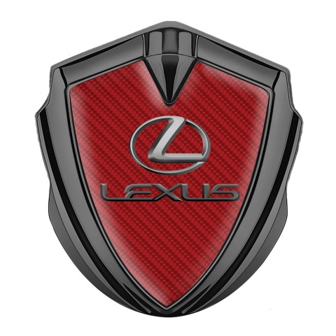 Lexus Selbstklebendes Metallaufkleber Emblem Graphit Tonfarbe Rote Carbon Auflage