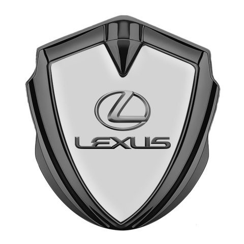Lexus Seitenflugel Emblem Aufkleber Graphit Tonfarbe Grau Auflage