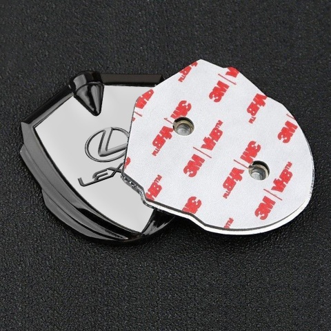 Lexus Seitenflugel Emblem Aufkleber Graphit Tonfarbe Grau Auflage