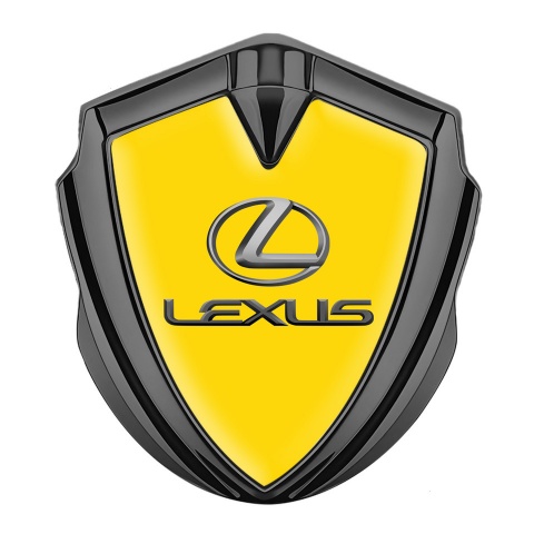 Lexus Emblem Abzeichen Graphit Tonfarbe Gelb Auflage