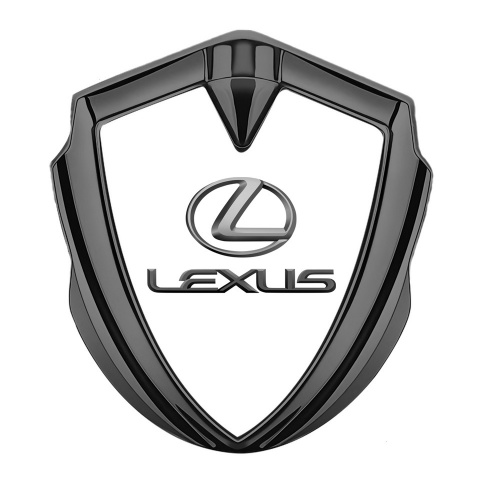 Lexus Emblem Abzeichen selbstklebend Graphit Tonfarbe Weiss auflage