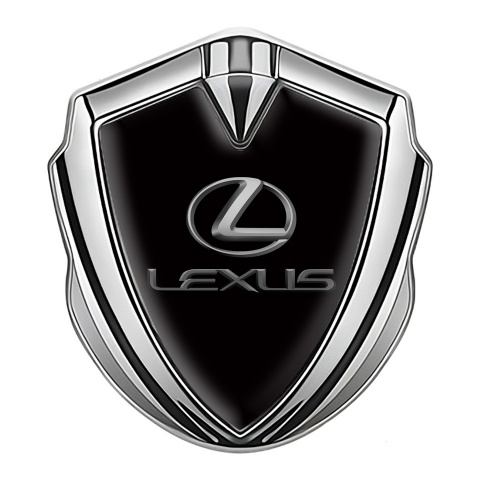 Lexus Emblem Auto Zeichen Silbertonfarbe Schwarz Auflage