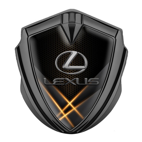 Lexus Selbstklebendes Metallaufkleber Emblem Graphit Tonfarbe Orangefarbene Lichter Auflage