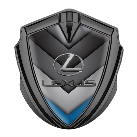 Lexus Emblem Abzeichen Graphit Tonfarbe Grau Blau V Form Elemente Auflage