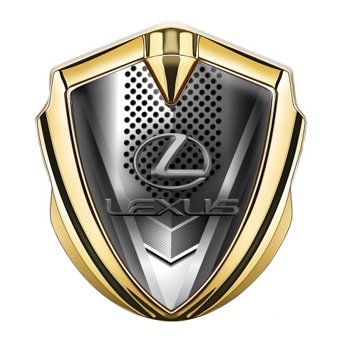 Lexus Emblem Auto Zeichen Goldtonfarbe Stahlmodell Auflage