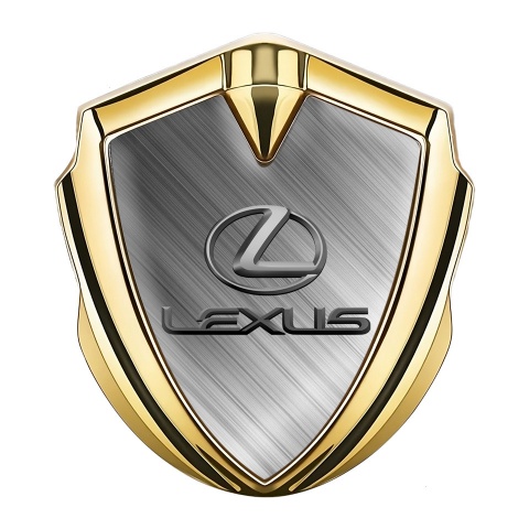 Lexus Emblem Aufkleber Autozubehor Goldtonfarbe Matt Stahl Auflage