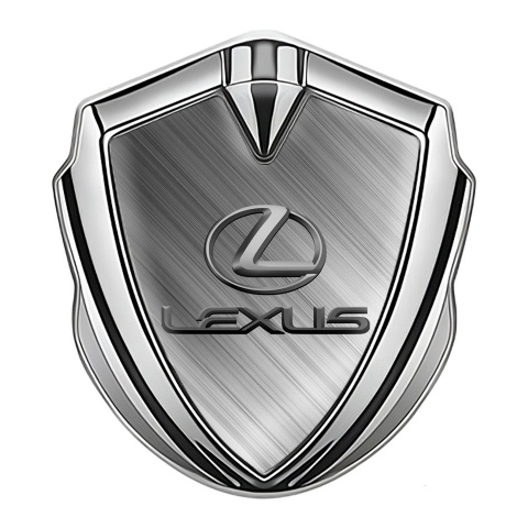 Lexus Emblem Aufkleber Autozubehor Silbertonfarbe Matt Stahl Auflage