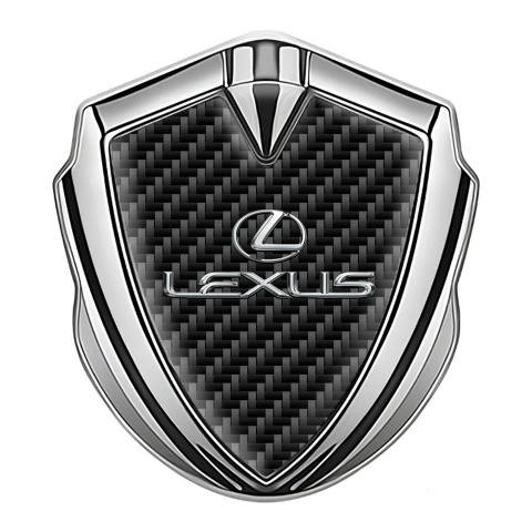 Lexus Emblem Aufkleber Autozubehor Silbertonfarbe Schwarz Kohlenstoff Stil
