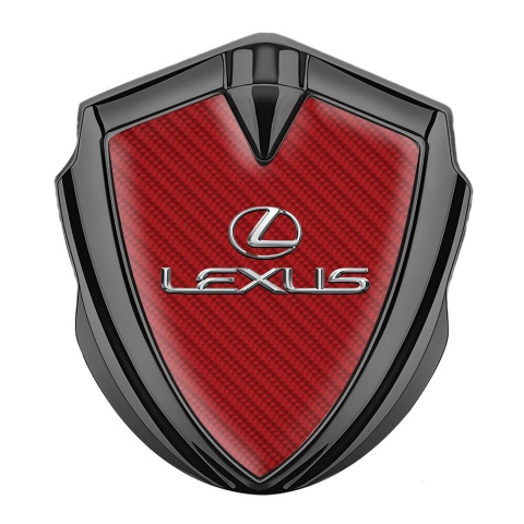 Lexus Selbstklebendes Metallaufkleber Emblem Graphit Tonfarbe Rote Kohlenstoff Stil