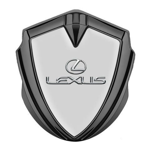 Lexus Seitenflugel Emblem Aufkleber Graphit Tonfarbe Grau Stil