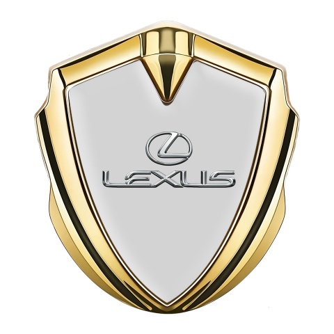 Lexus Seitenflugel Emblem Aufkleber Goldtonfarbe Grau Stil