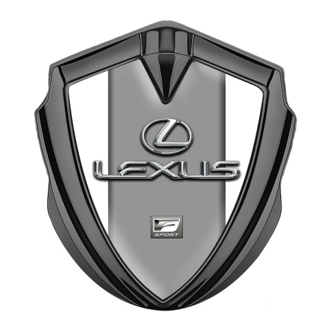 Lexus Emblem Abzeichen Graphit Tonfarbe Weiss Grau Stil
