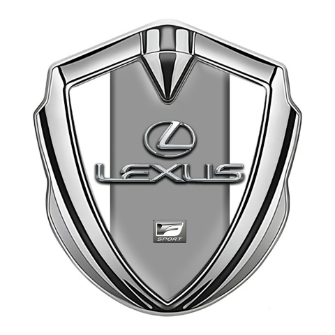Lexus Emblem Abzeichen Silbertonfarbe Weiss Grau Stil