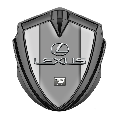 Lexus Selbstklebendes Metallaufkleber Emblem Graphit Tonfarbe Grau Print mit Klassisch Logo