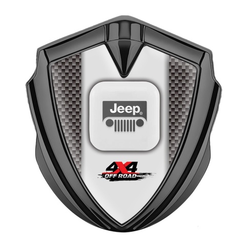 Jeep Seitenflugel Emblem Aufkleber Graphit Tonfarbe Braun carbon Off Road Logo