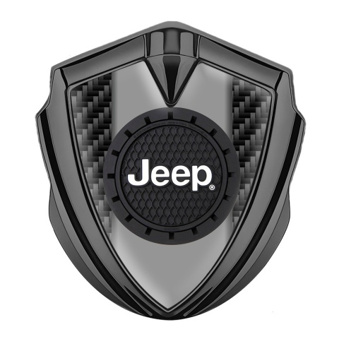 Jeep Abzeichen selbstklebend Graphit Tonfarbe Schwarz Kohlenstoff Rundes logo Design