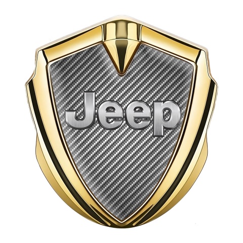 Jeep Emblem Aufkleber Autozubehor Goldtonfarbe Grau Carbon Design