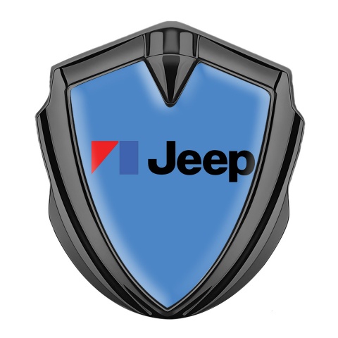Jeep Emblem Auto Zeichen Graphit Tonfarbe Blau Auflage