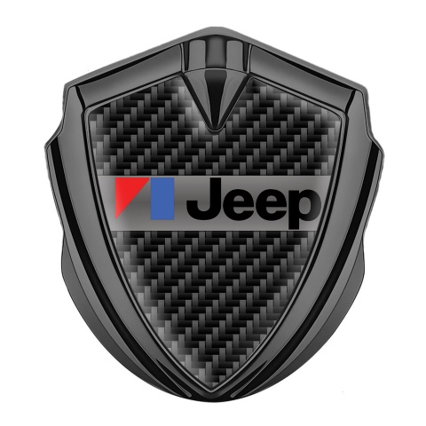 Jeep Emblem Abzeichen selbstklebend Graphit Tonfarbe Schwarz Kohlenstoff Auflage