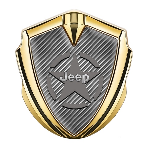 Jeep Emblem Aufkleber Autozubehor Goldtonfarbe Grau Carbon Stern Logo