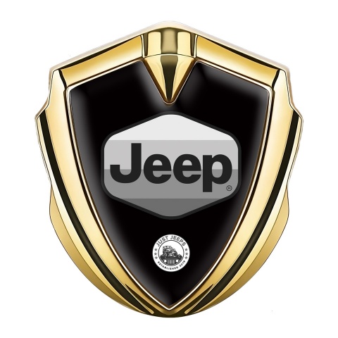 Jeep Seitenflugel Emblem Aufkleber Goldtonfarbe Schwarz Version
