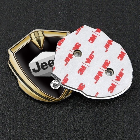Jeep Seitenflugel Emblem Aufkleber Goldtonfarbe Schwarz Version