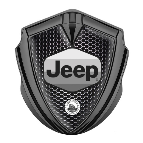 Jeep Emblem Aufkleber Autozubehor Graphit Tonfarbe Perforierter Stahl Effekt