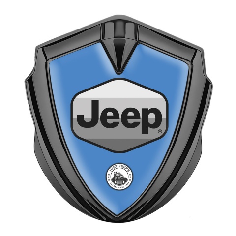 Jeep Selbstklebendes Metallaufkleber Emblem Graphit Tonfarbe Blau Version