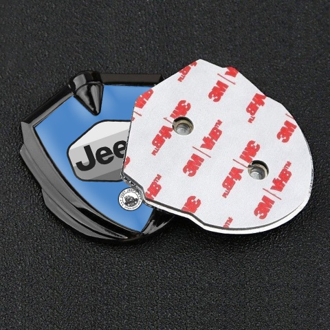 Jeep Selbstklebendes Metallaufkleber Emblem Graphit Tonfarbe Blau Version