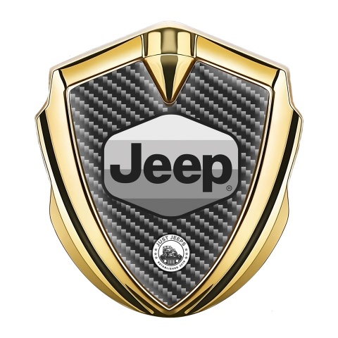 Jeep Seitenflugel Emblem Aufkleber Goldtonfarbe Dunkles Carbon Version