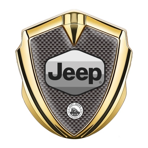 Jeep Seitenflugel Emblem Aufkleber Goldtonfarbe Braun carbon Version