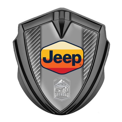 Jeep Seitenflugel Emblem Aufkleber Graphit Tonfarbe Grau Carbon Mehrfarbig logo