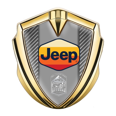 Jeep Seitenflugel Emblem Aufkleber Goldtonfarbe Grau Carbon Mehrfarbig logo