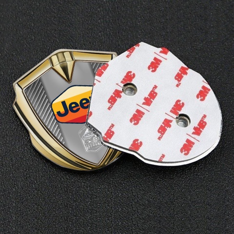 Jeep Seitenflugel Emblem Aufkleber Goldtonfarbe Grau Carbon Mehrfarbig logo