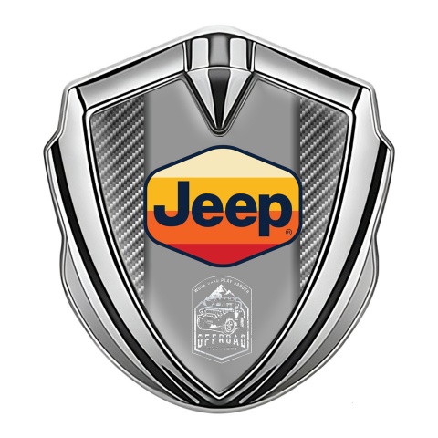 Jeep Seitenflugel Emblem Aufkleber Silbertonfarbe Grau Carbon Mehrfarbig logo