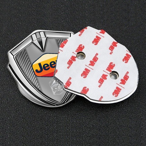 Jeep Seitenflugel Emblem Aufkleber Silbertonfarbe Grau Carbon Mehrfarbig logo