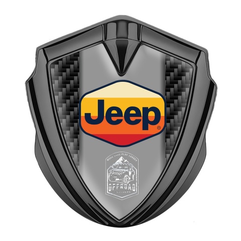 Jeep Emblem Abzeichen Graphit Tonfarbe Schwarz Carbon Mehrfarbig Logo