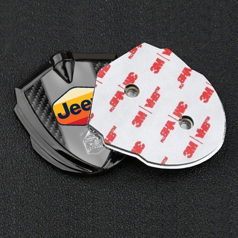 Jeep Emblem Abzeichen Graphit Tonfarbe Schwarz Carbon Mehrfarbig Logo