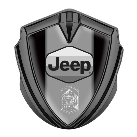 Jeep Abzeichen selbstklebend Graphit Tonfarbe Schwarz Auflage