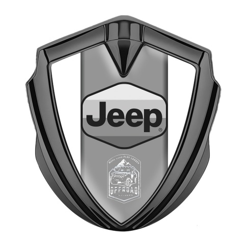 Jeep Emblem Abzeichen selbstklebend Graphit Tonfarbe Weiss auflage
