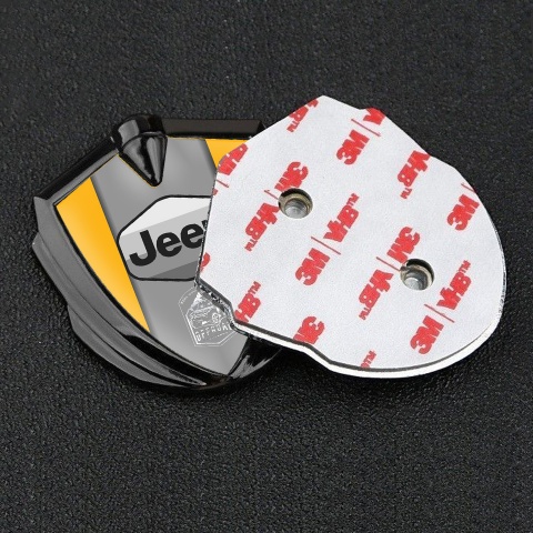 Jeep Emblem Aufkleber Autozubehor Graphit Tonfarbe Gelb Auflage