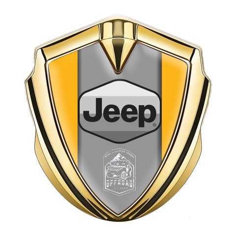 Jeep Emblem Aufkleber Autozubehor Goldtonfarbe Gelb Auflage