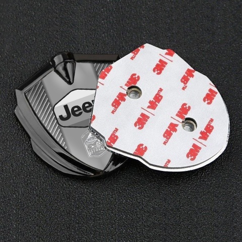 Jeep Selbstklebendes Metallaufkleber Emblem  Graphit Tonfarbe Grau carbon Auflage