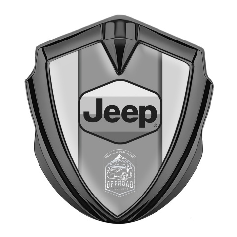 Jeep Emblem Abzeichen Graphit Tonfarbe Grau Auflage