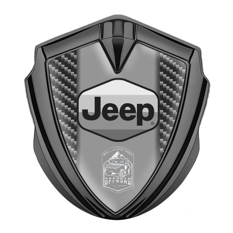 Jeep Emblem Abzeichen selbstklebend Graphit Tonfarbe Dunkel Carbon Auflage